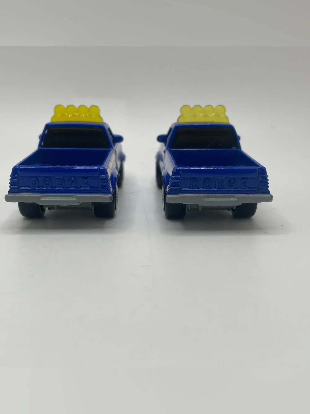 2 Matchbox McDonalds Texas Marshall Blue Dodge Dakota Pickup Trucks, Happy Meal